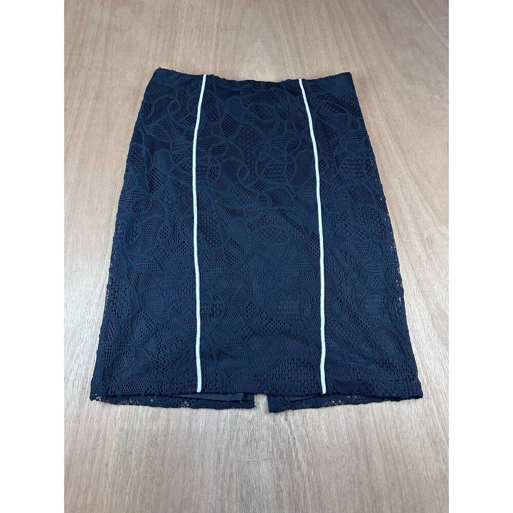 7th Avenue Design Studio Black Lace Pencil Skirt Women’s XL Lined Elegant
